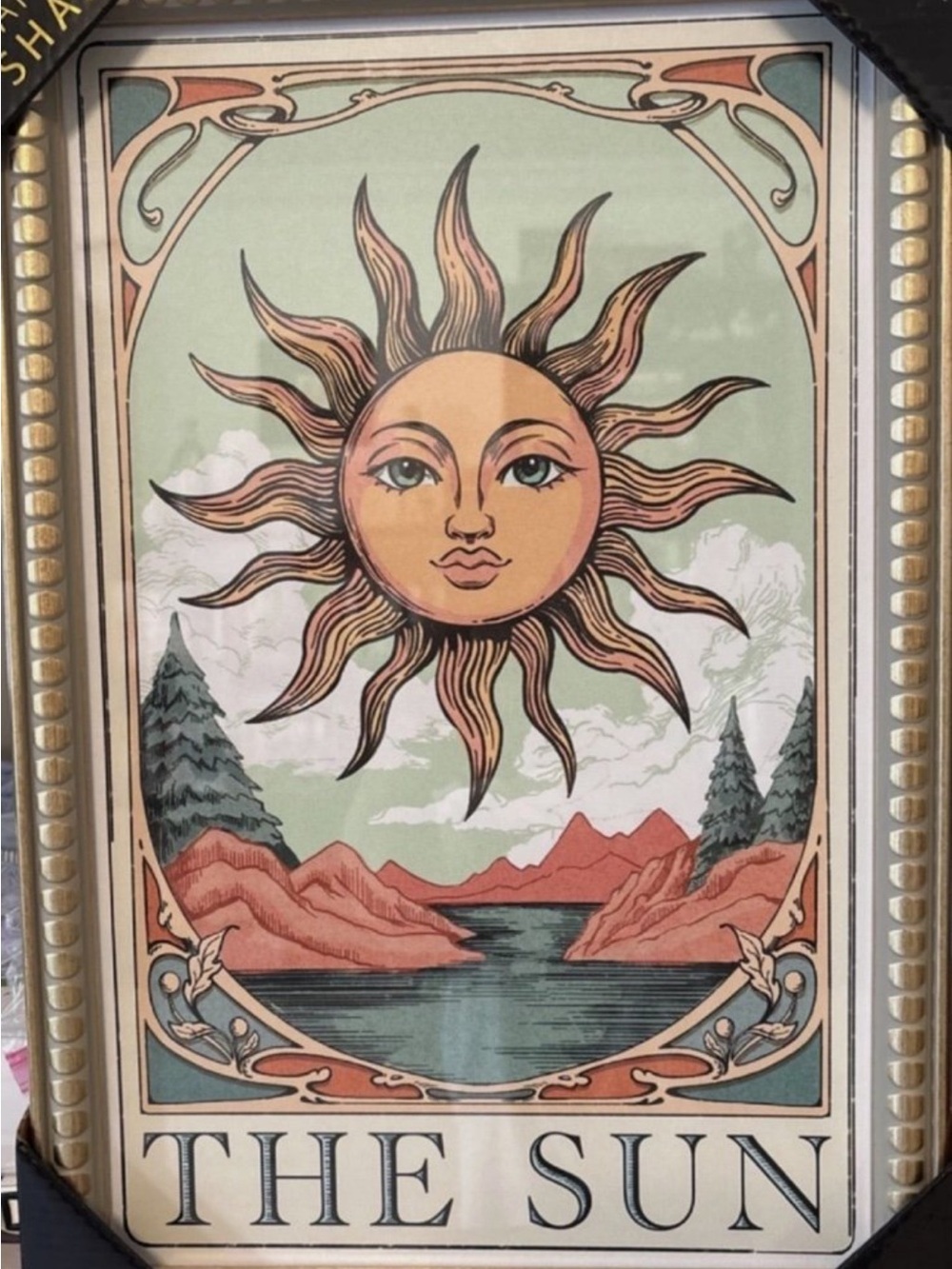 Sapna Shah - The Sun - 18x12" Framed Wall Art Print. Condition is New